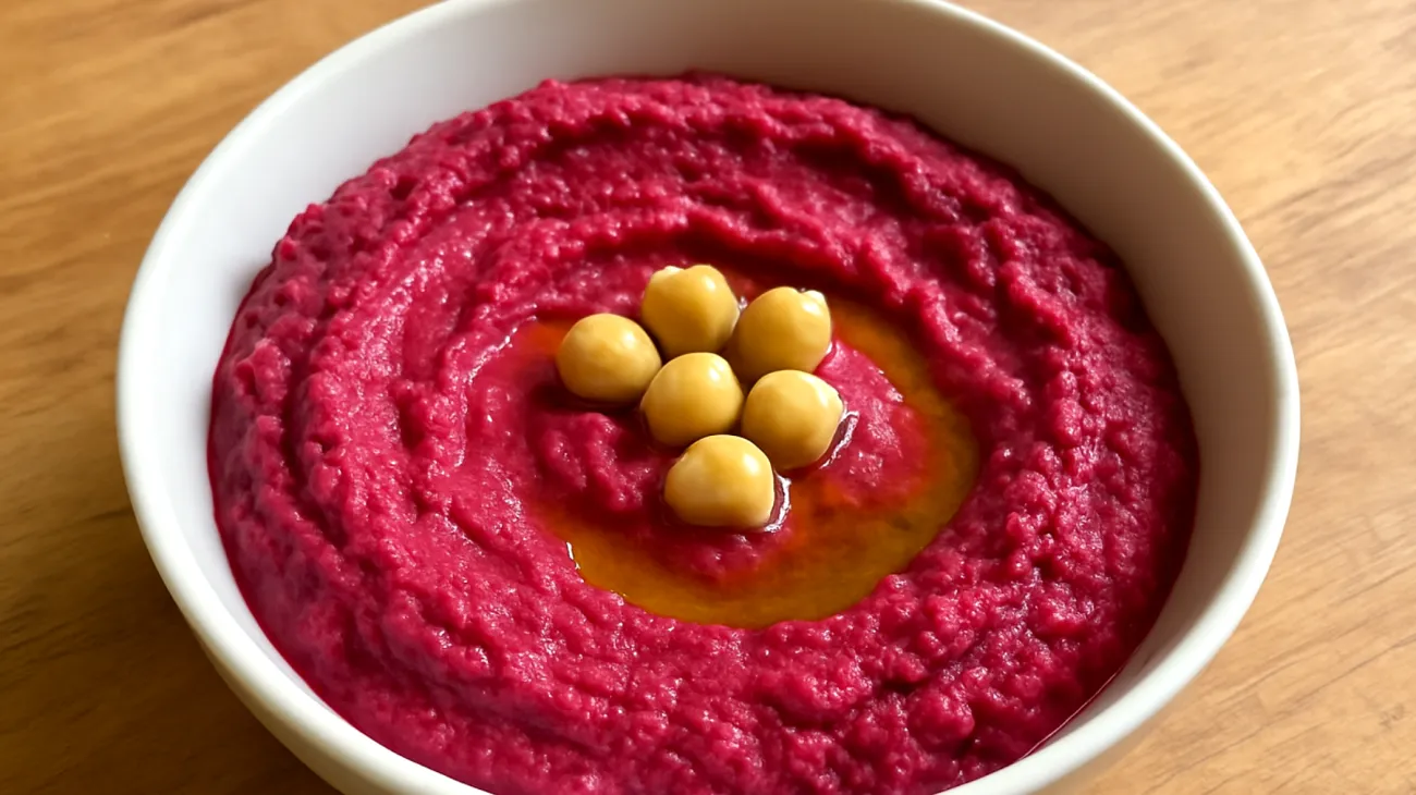 Hummus di lenticchie rosse e barbabietola"