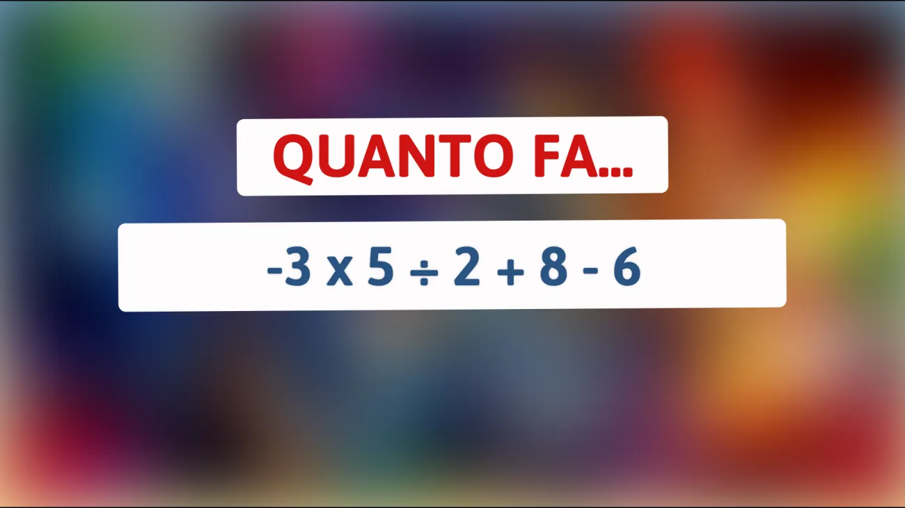 Scopri se sei un vero genio: solo chi supera questa sfida matematica può risolverlo senza calcolatrice!"