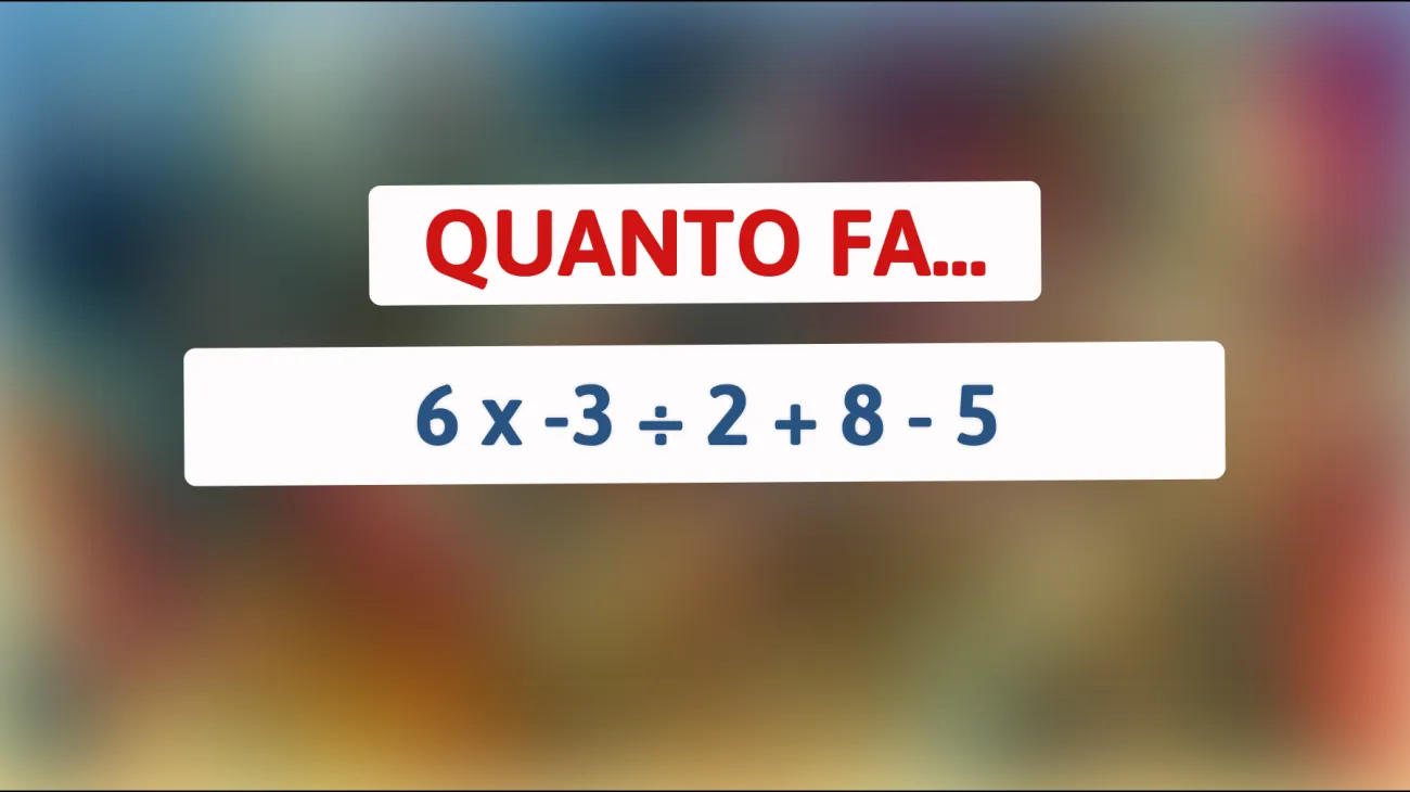 Sfida la tua intelligenza: riesci a risolvere questo calcolo che sta facendo impazzire il web?"