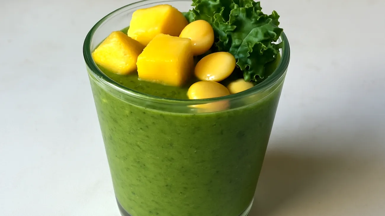 Smoothie di lupini, cavolo riccio e mango"