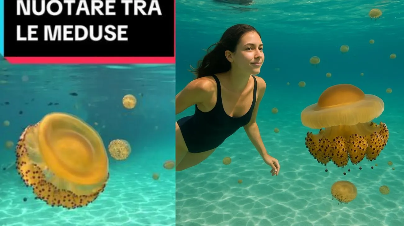 🪼NUOTERESTI TRA LE MEDUSE? Questa è la situazione che abbiamo trovato lo scorso agosto per una settimana in quasi ogni spiaggia dell'isola di Lampedusa (i locals ci hanno detto che era un evento eccezionale, non è sempre così eh 😂) Pur sapendo che sono innocue, un po' di ansietta l'avevamo 😅 Però alla fine l'acqua era troppo bella per non tuffarsi, e quindi, stando attenti a non \"disturbarle\", ci siamo fatti coraggio, abbiamo messo la maschera e… WOW! 😍 Purtroppo c'erano tante persone che le toccavano, le prendevano in mano per un selfie o ci si tuffavano sopra dimostrando di avere zero rispetto per questi splendidi animali. Se le incontrate non fate loro del male, nuotate tranquilli e godete di questo spettacolo della natura! 📌 P.s. Anche se incontrate le meduse urticanti vale la stessa regola: non si tirano fuori dall'acqua! Il mare è casa loro e noi siamo ospiti, ricordiamolo sempre! #estate #medusa #mare Vacanze al mare | Vacanze estive | Spiagge in Italia | Meduse nel Mediterraneo"