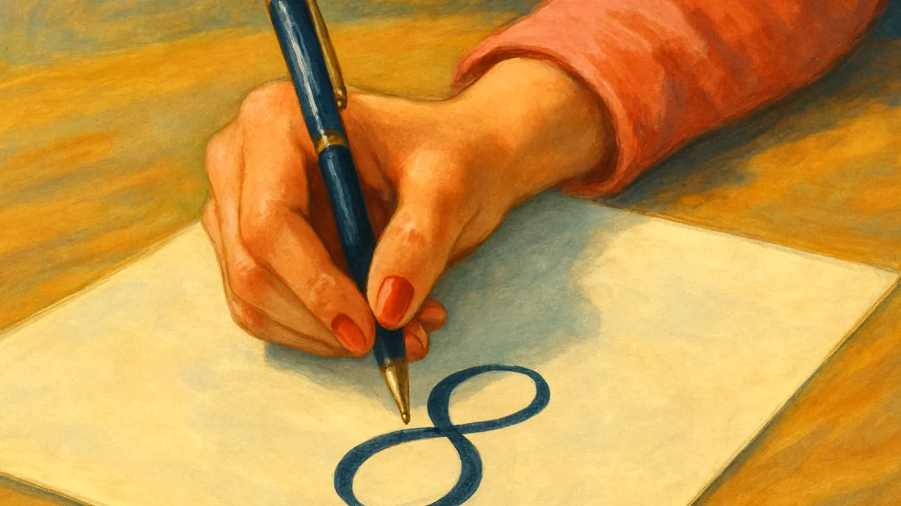 Come scrivono il numero 8 le persone permalose"