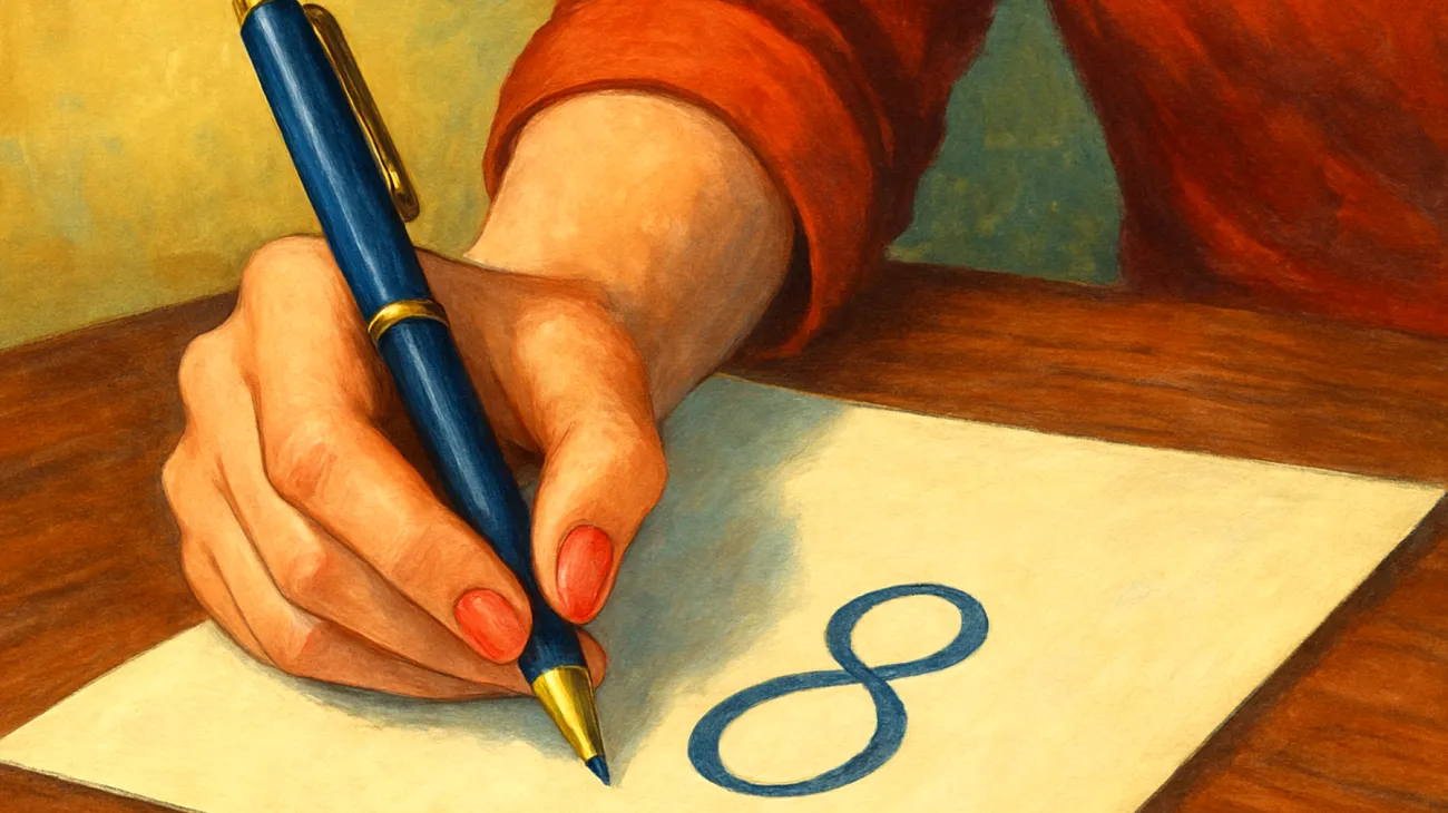 Come scrivono il numero 8 le persone superficiali"