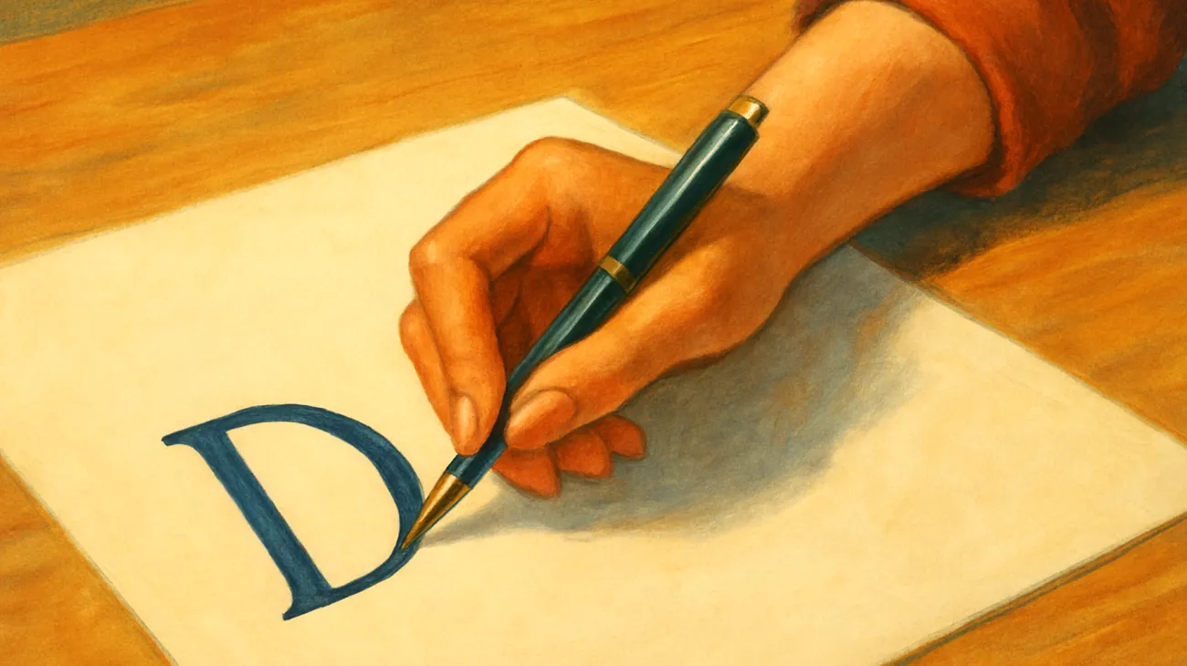 Come scrivono la lettera D le persone maleducate"
