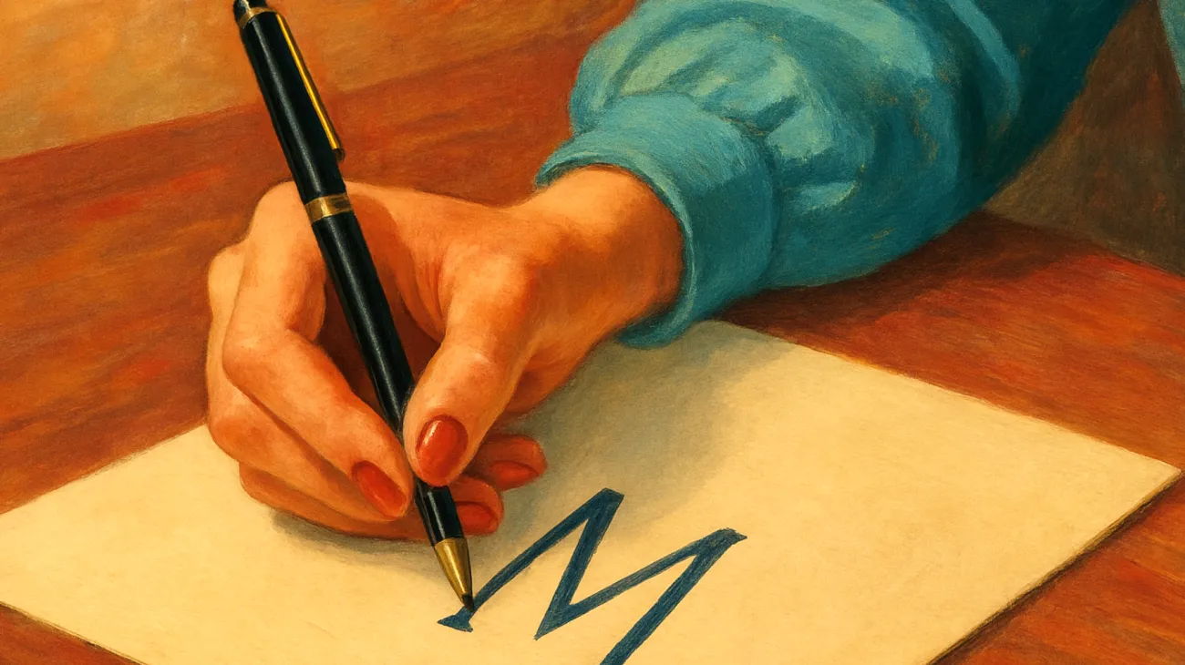 Come scrivono la lettera M le persone avventate"