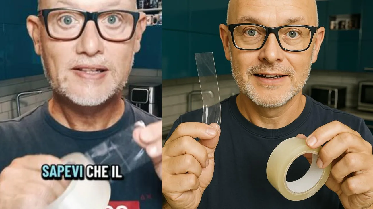 Quanti lo fanno com denti come me? 🤭 #tape #tipsandtricks #faidate #scissor #marcocritelli"