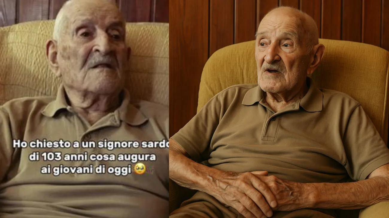 Nel mio viaggio in Sardegna ho avuto l'onore di incontrare Raffaele, un signore di 103 anni di Santadi. Gli ho chiesto cosa augura ai giovani di oggi… e le sue parole mi hanno colpita profondamente🥹 Mi ha detto di non paragonarsi mai agli altri, di non guardare chi è ricco o povero, perché questo concetto in realtà non esiste. Ognuno deve seguire la propria strada, senza invidia, cercando piuttosto di essere sano, dentro e fuori. Questa è solo una parte della sua risposta. Il video completo del mio viaggio autentico in Sardegna lo condividerò presto sul mio canale YouTube 📹✨ Che emozioni vi suscitano queste parole? #motivazionale #sardegna #centenario"