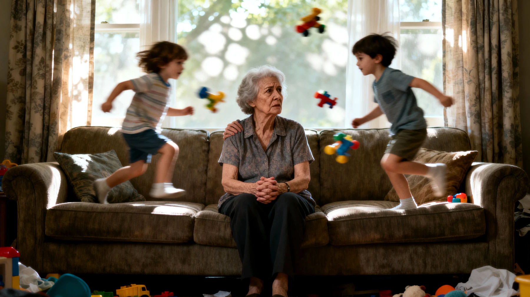 Nonna che fatica a stabilire regole e limiti con i nipoti bambini per paura di essere vista come cattiva o di perdere il loro affetto, creando confusione educativa e possibili conflitti con i genitori"