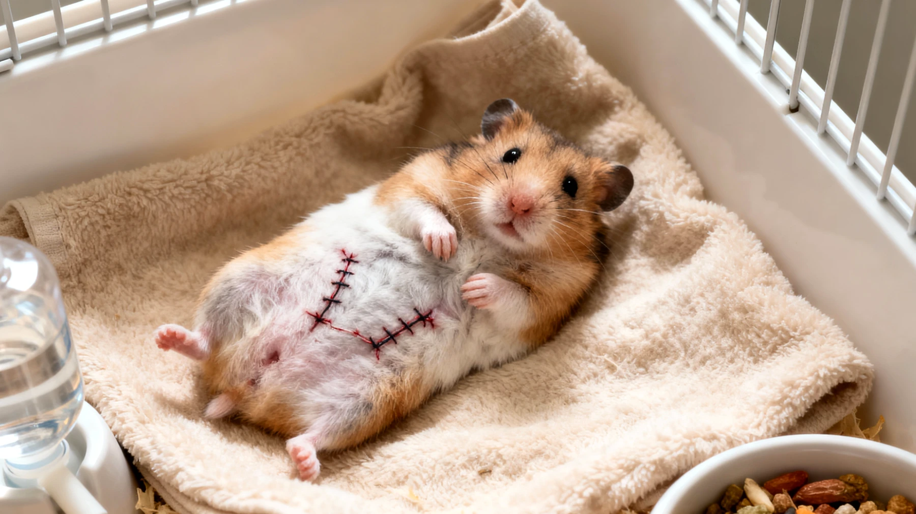 Come gestire il recupero e le cure post-operatorie del criceto dopo la sterilizzazione, incluso il controllo del dolore, la prevenzione delle infezioni della ferita chirurgica e l'adattamento dell'habitat per favorire una guarigione sicura"