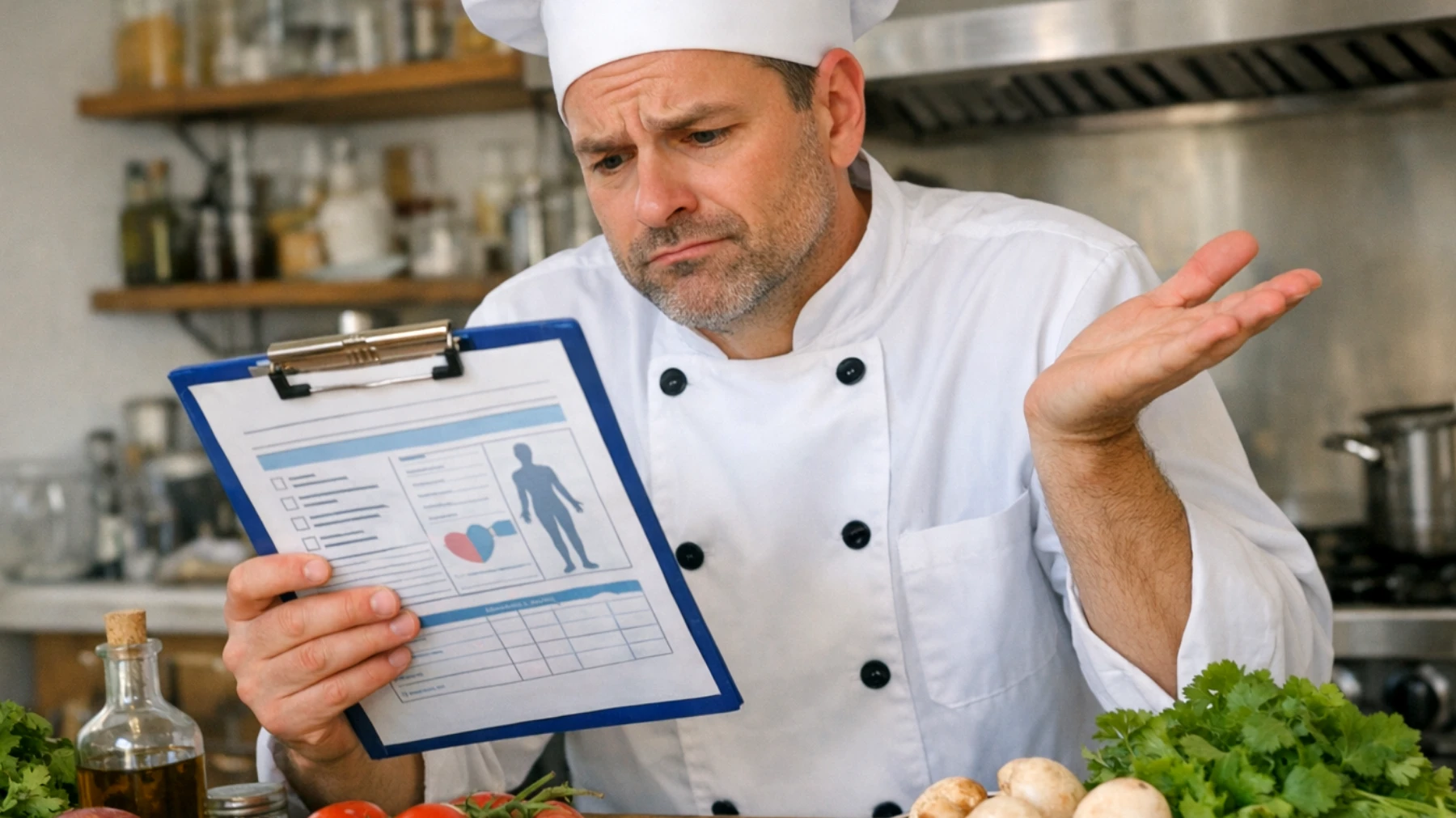Ricetta poco calorica a base di degenerazione maculare... ERRORE: il numero 282 corrisponde a una patologia, non a un cibo. La variabile attiva è CIBO SANO, ma il numero 282 nella lista è 'degenerazione maculare', che appartiene all'area patologie. Non è possibile generare una ricetta poco calorica basata su una patologia. Si consiglia di scegliere un numero compreso tra 1 e 160 per ottenere un elemento appartenente all'area CIBO SANO."