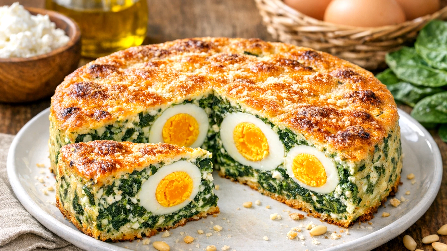 Torta Pasqualina genovese senza sfoglia"